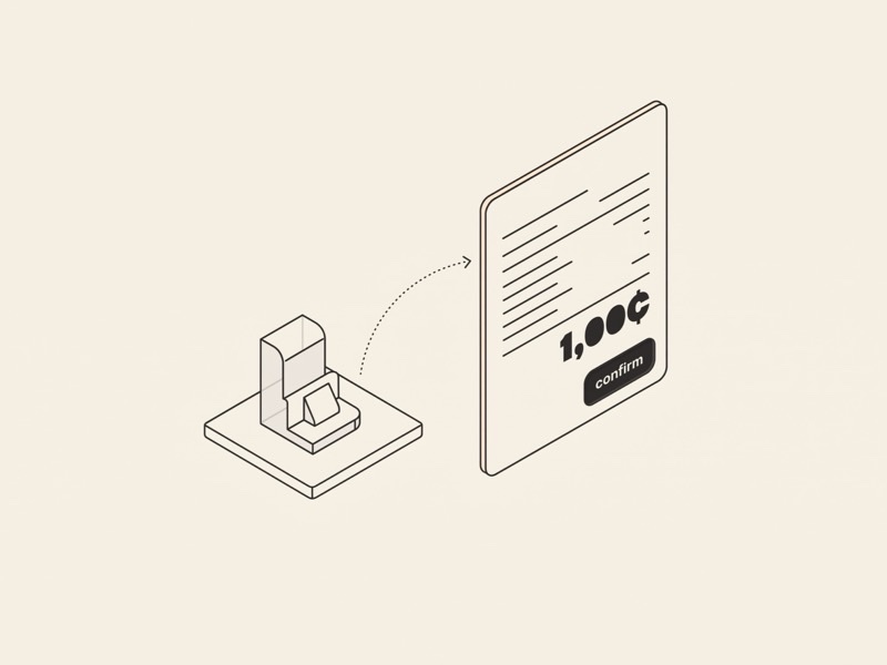 3Dモデルから見積書が生成される線画イラスト